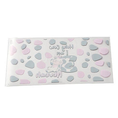 Clear Film Animal Theme Rub on Transfer Stickers for Glass Cups STIC-P009-A02-1