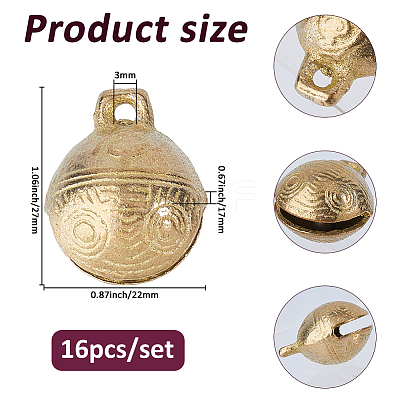 Brass Bell Pendants KKB-FH0001-01B-1