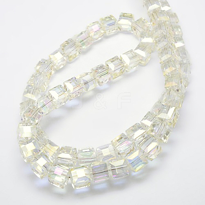 Pearl Luster Plated Crystal Glass Beads Strands EGLA-F016-B05-1