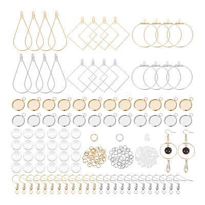 DIY Blank Dome Earring Jerwelry Kit DIY-UN0004-78-1