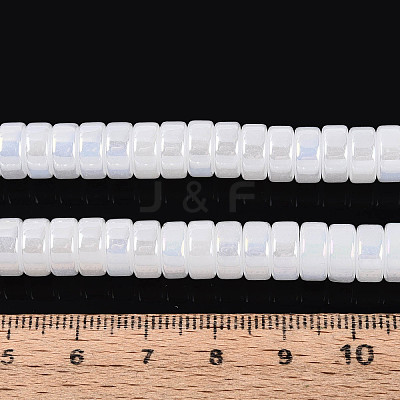 AB Color Plated Imitation Jade Glass Beads Strands GLAA-T026-4x8mm-J01-1