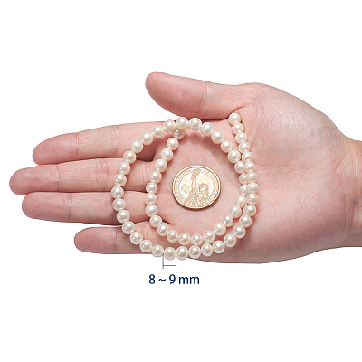Natural Cultured Freshwater PearlBeads Strands PEAR-E002-04-01-1