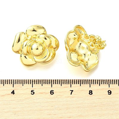 Brass Stud Earrings for Women LS-EJEW-F365-03LG-1