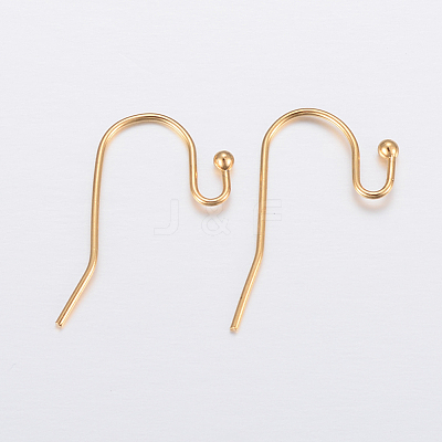 Ion Plating(IP) 304 Stainless Steel Earring Hooks X-STAS-H448-01G-1