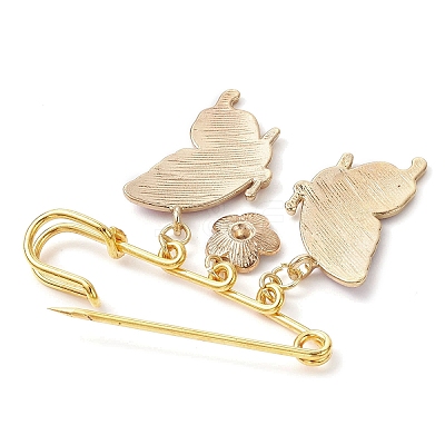 Butterfly & Flower Charm Alloy Enamel Brooches for Women JEWB-BR00144-1