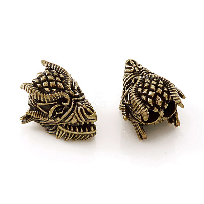 Brass European Beads KK-G392-06AB-1