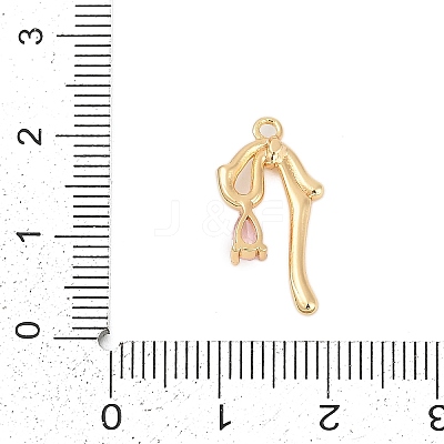 Brass Micro Pave Cubic Zirconia Pendants ZIRC-P122-05C-G02-1