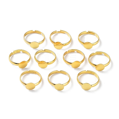Brass Adjustable Ring Components KK-XCP0001-74-1