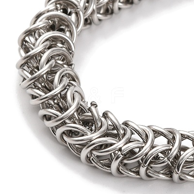 201 Stainless Steel Rope Chain Necklace NJEW-F222-27P-1