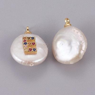 Natural Cultured Freshwater Pearl Pendants PEAR-F008-32G-E-1