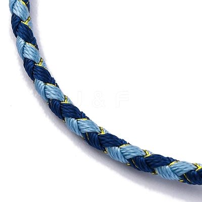 Polyester Cord Braided Bracelet Makings MAK-Z003-01G-19-1