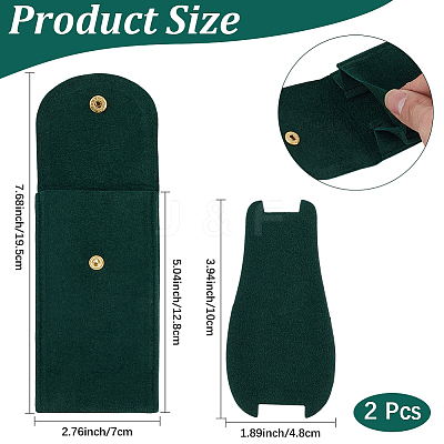 Rectangle Velvet Watch Storage Bag AJEW-CN0008-18A-1