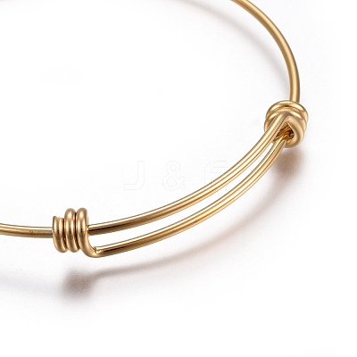 304 Stainless Steel Bangles BJEW-F357-01G-1