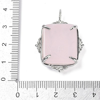 Natural Rose Quartz Pendants G-I381-01P-03-1