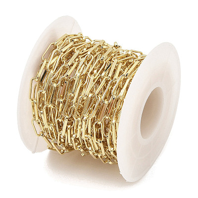 Rack Plating Oval Brass Curb Chains CHC-A010-01G-07-1