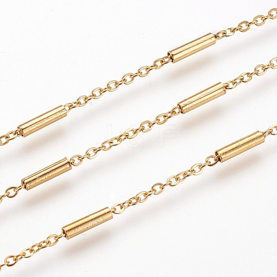 3.28 Feet Ion Plating(IP) Handmade 304 Stainless Steel Cable Chains X-CHS-G003-11G-A-1