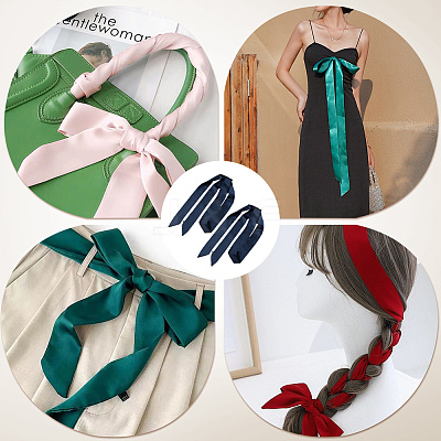 Long Polyester Silk Scarf for Women Girls AJEW-WH20042-77E-1