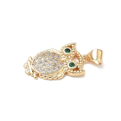 Brass Micro Pave Cubic Zirconia Pendants KK-L254-03G-1