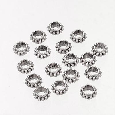 Rondelle Tibetan Silver Spacer Beads AB30-NF-1