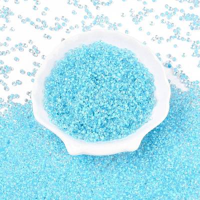8/0 Inside Colours Transparent Glass Seed Beads SEED-T007-06E-1