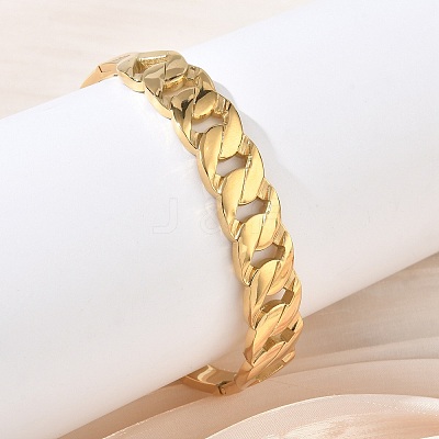 Braided 304 Stainless Steel Hinged Bangles for Women BJEW-Z178-10G-1