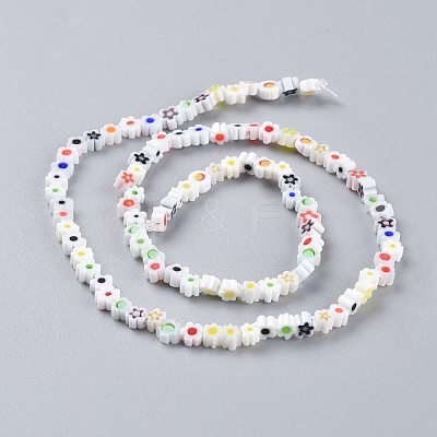 Handmade Millefiori Glass Bead Strands LAMP-J035-4mm-11-1