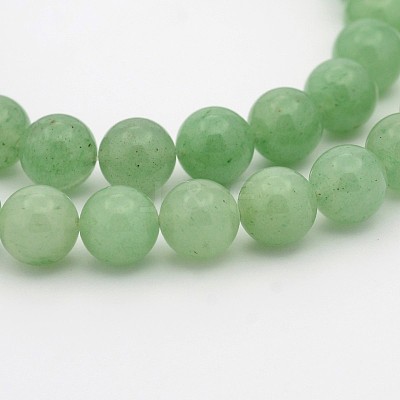Natural Green Aventurine Round Bead Strands G-P070-37-8mm-1