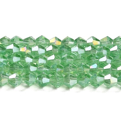 Transparent Electroplate Glass Beads Strands EGLA-A039-T3mm-B24-1
