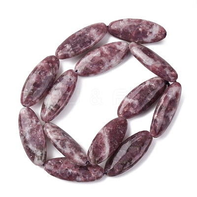 Natural Lepidolite/Purple Mica Stone Beads Strands G-F808-A01-01A-1