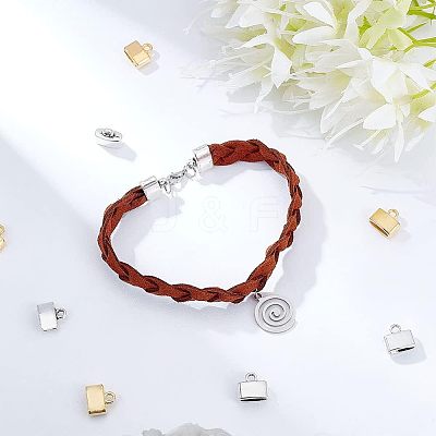 72Pcs 2 Colors Alloy Cord Ends FIND-CA0005-63-1