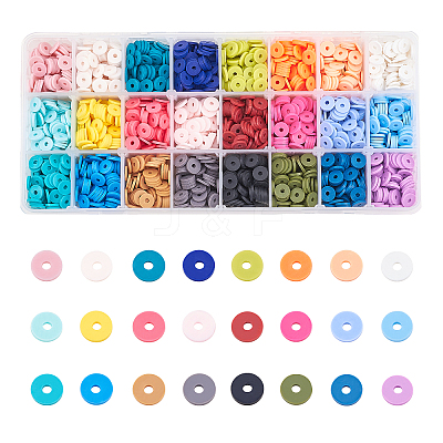 Handmade Polymer Clay Beads CLAY-PH0001-13-8mm-1