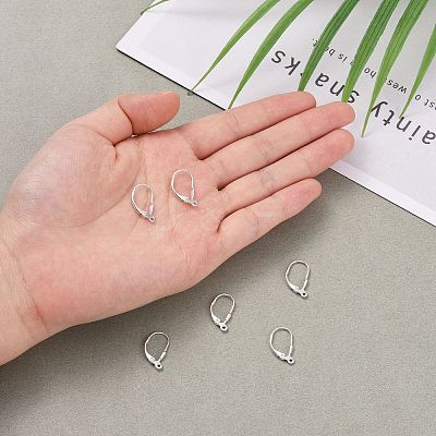 Sterling Silver Leverback Hoop Earring Findings X-STER-A002-181-1