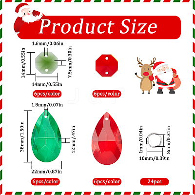 DIY Christmas Themed Cone Suncatcher Making Kits DIY-SP0001-35-1