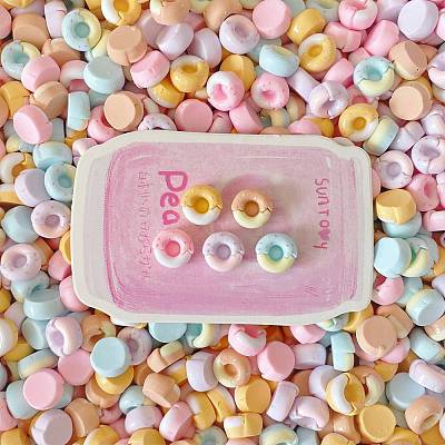 Opaque Resin Cabochons RESI-H166-25E-1