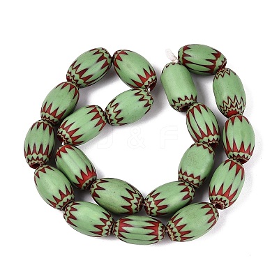 Handmade Millefiori Glass Barrel Beads LA-N002-15D-1