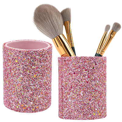 2Pcs Sequins Plastic Eyebrow Pencil Storage Holder AJEW-CL0005-54-1