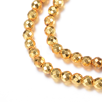 Electroplate Non-magnetic Synthetic Hematite Bead Strands X-G-Q465-24G-1