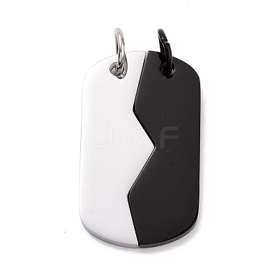 Ion Plating(IP) Blank 304 Stainless Steel Split Pendants STAS-D188-01EBP-1