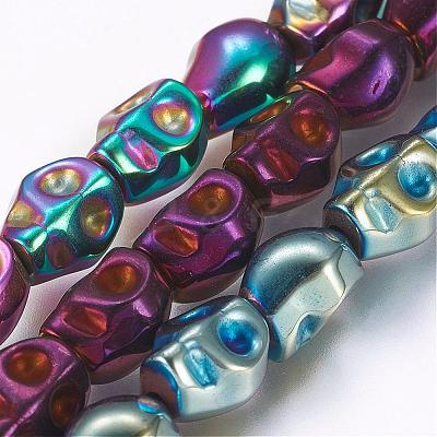 Electroplate Non-magnetic Synthetic Hematite Bead Strands G-P277-08-1