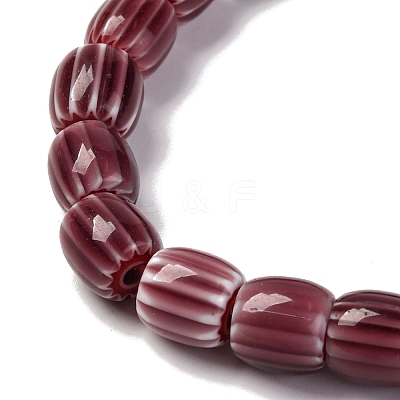 Handmade Lampwork Chevron Beads Strands X-LAMP-K041-01B-02-1