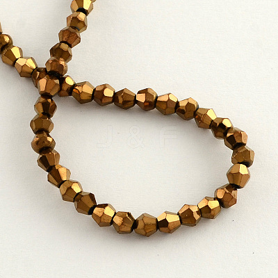 Electroplate Glass Bead Strands EGLA-R094-4mm-04-1