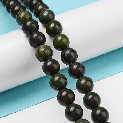 Natural African Green Autumn Jasper Beads Strands G-R494-A19-03-1