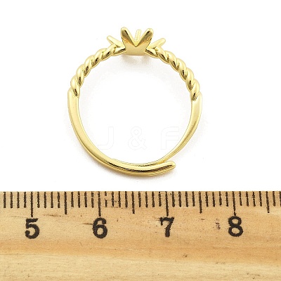 Flower Brass Adjustable Ring Settings KK-G527-01D-G-1