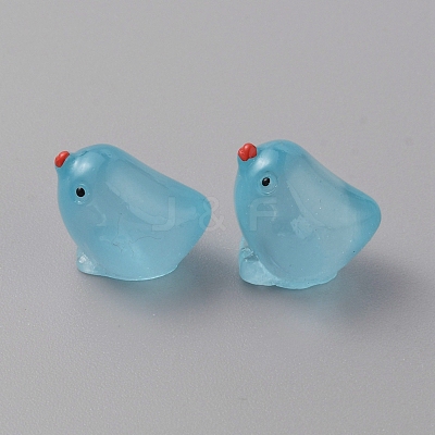 Luminous Resin Chick Display Decoration RESI-WH0038-10F-1