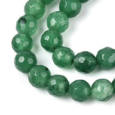 Dyed Natural White Jade Beads Strands G-T139-6mm-60-19-1