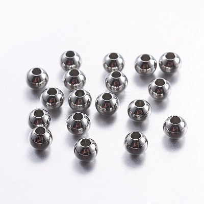 Tarnish Resistant 201 Stainless Steel Beads STAS-G162-01P-4mm-1