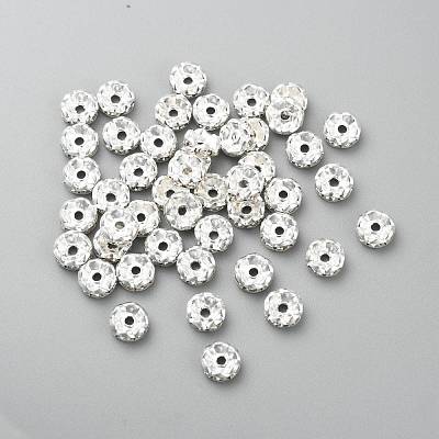 Iron Rhinestone Spacer Beads X-RB-A008-8MM-S-1