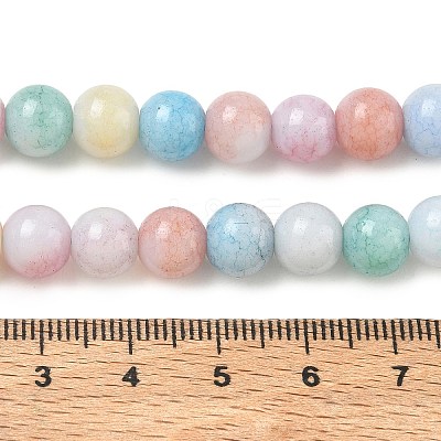 Ombre Effect Dyed Glass Beads Strands GLAA-T031-01O-06-1
