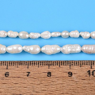 Natural Baroque Keshi Pearl Beads Strands PEAR-N031-01-1