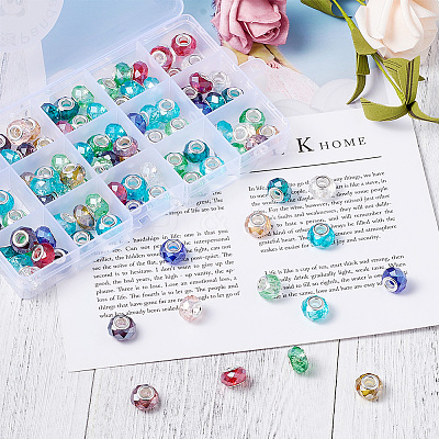 Glass European Beads GPDL-TA0001-01-1